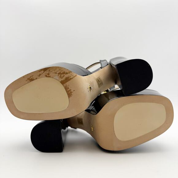 Stuart Weitzman Womens Skyhigh 145 Ankle Strap Pump US 9.5 Black Leather NWOB - Picture 9 of 10